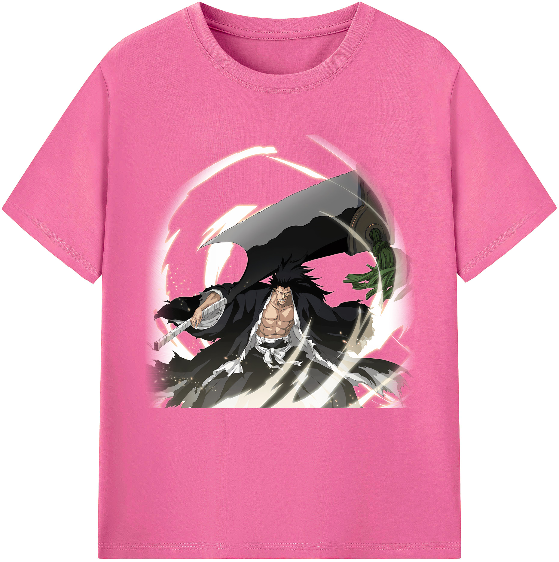 （画像用） ブリーチ ざらき けんぱち BLEACH Zaraki Kenpachi レディースカジュアルプリントTシャツ（綿100％）